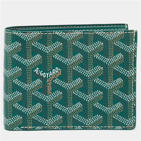 goyard wallet men green